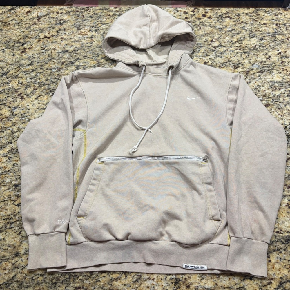 Nike Standard Issue Dri-FIT Basketball Hoodie Tan  Mens Small ws
